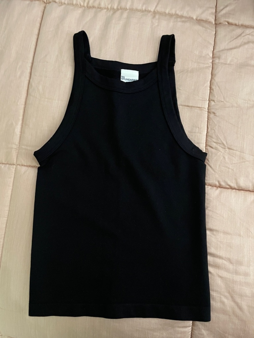 No Boundaries Black Ribbed Tank Top
